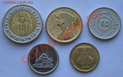 Наборы иностранных монет. Состояние UNC. - египет 1