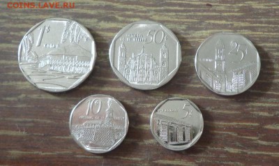 КУБА - полная подборка ходячки 5 монет до 21.03, 22.00 - Куба набор 5 шт 