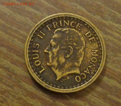 МОНАКО - 2 франка 1943 хорошие до 24.03, 22.00 - Монако 2фр Князь Луи II_2
