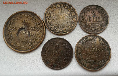 5 монет Бернадотов, 1836-1872, до 24.03.17 в 22.00 - ирррр