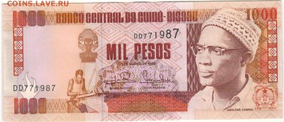 Гвинея-Бисау 1000 песо 1993 до 27.03.2017 в 22.00мск (Д294) - 1-1гвб1000а
