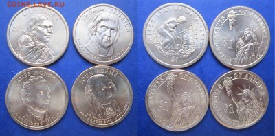 1 доллар США 4шт из серии америкосовские президенты до 01.04 - IMG_1939-1