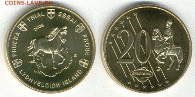 Острова: монеты, токены, жетоны, медали.. Названия и фото. - LYDHVELDIDH ISLAND - 2005-20c
