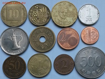 12 иностранных монеты  до 13.04.17    22.00 - 2