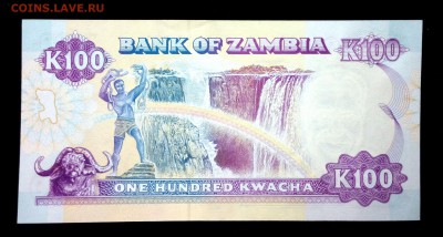 Замбия 100 квача 1991 unc до 13.04.17. 22:00 мск - 1