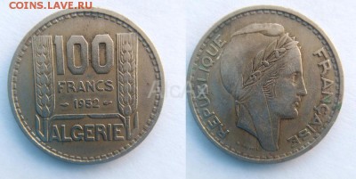 Алжир 100 франков 1952 KM# 93 до 14.04 - 53329220