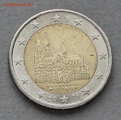 2 евро 2011, Германия, Кёльнский собор, до 17.04 - 2euro2011a