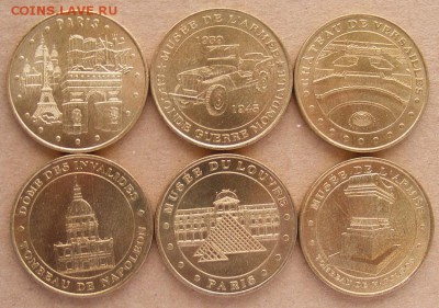 Жетоны Monnaie de France 2001-2003 6шт до 20.04.17 22.00 МСК - 001