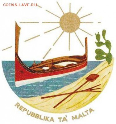 Монеты с Корабликами - Coat_of_Arms_of_Malta_1975_1988
