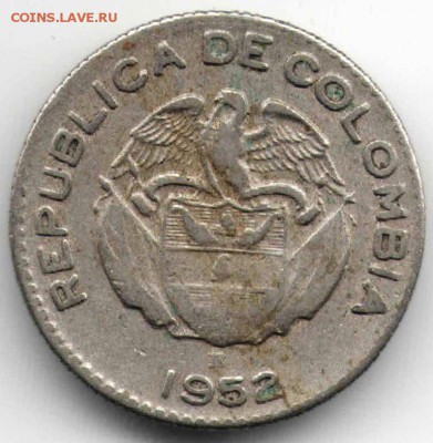 Колумбия 10 сентаво, 1952 г. до 24.00 24.04.17 г. - заграница46