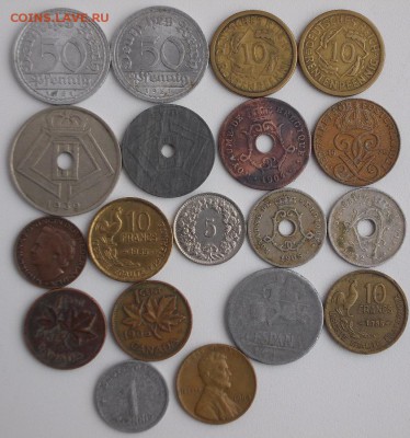 19 монет старенькой Европы, Канады и США - е1