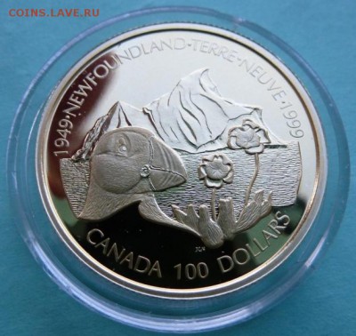 Канада 100 долл 1999 золото Елизавета 2, пруф. 1949-1999 - 2.JPG