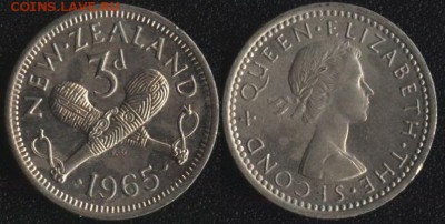 Новая Зеландия 3 пенса 1965 до 22:00мск 03.05.17 - Новая Зеландия 3 пенса 1965