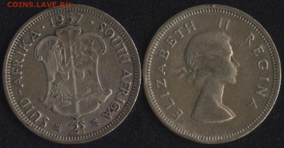 Южная Африка 2 шиллинга 1957 до 22:00мск 03.05.17 - Южная Африка 2 шиллинга 1957