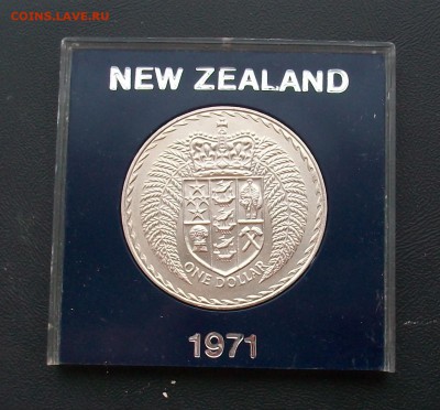 Новая Зеландия 1$ доллар 1971 Герб Крона Шайба - 100_6746