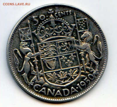 Канада 50 центов. 1950. Серебро 800. 11,66g до 21.05 в 22:00 - CWSC108