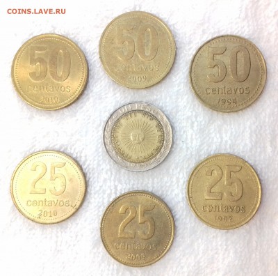 Набор (7 шт.) монет Аргентины до 6 июня 22-00 мск - 20170531_111802