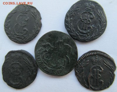 колыванские полушки 1769-1787, пять штук, состояние разное - IMG_0271.JPG