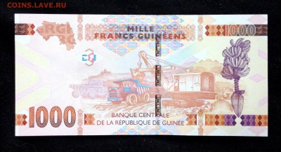 Гвинея 1000 франков 2015 unc до 16.06.17. 22:00 мск - 1