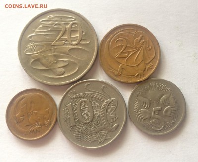 Австралия - 5 монет (1967-1974г.) , до 19.06.17г. - австралия