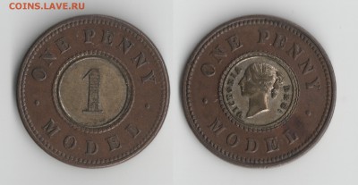 Великобритания ONE PENNY MODEL 1844-1848 до 19.06.2017 22-00 - мод