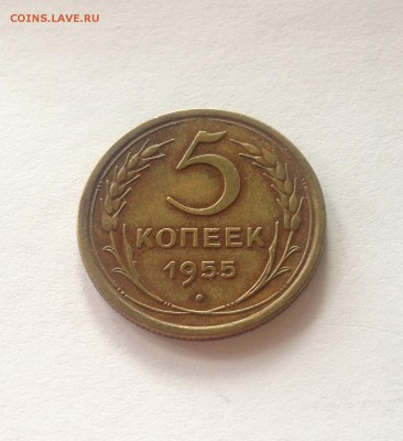 5 копеек 1955г. , до 12.07.17г. - 555-2