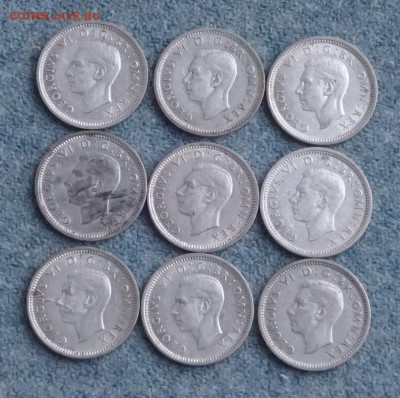 9 монет по 3 пенса 1937-40 Великобритания 8.07.17 в 22:00 - uk1