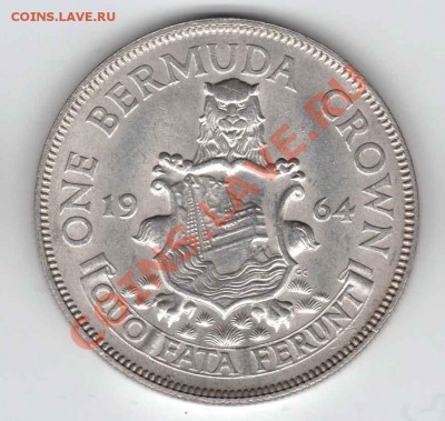 Бермудские острова. 1 крона 1964. серебро - Бермуда2