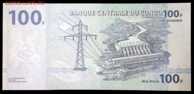 Конго 100 франков 2007 unc до 25.07.17. 22:00 мск - 1