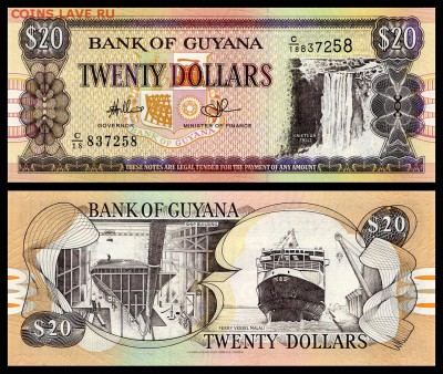 Гайяна 20 долларов 2009 год. UNC. - Гайяна _ 20
