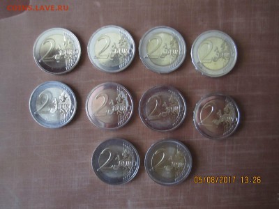 10 монет 2 евро UNC - 10euro-1