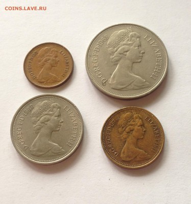 Великобритания - 4 монеты  (1968-1974г.) , до 18.08.17г. - великобритания