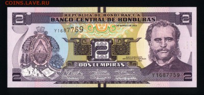 Гондурас 2 лемпира 2012 unc до 02.09.17. 22:00 мск - 2