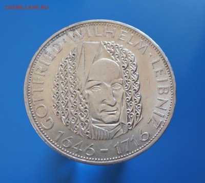 С 1 рубля ФРГ 5 марок 1966г Лейбниц до 3.09. 22-00 мск - 3