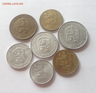 Чехословакия - 7 монет(1961-1986г.) , до 09.09.17г. - чехословакия 01-1