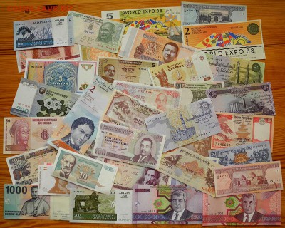 Иностранные банкноты 44 шт.  до 18.09.17 г. в 22:00 мск - 44 боны_1