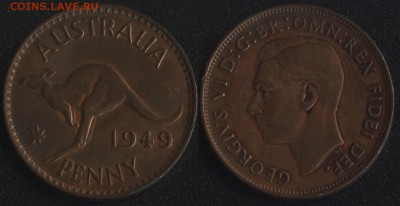 Австралия 1 пенни 1949 до 22:00мск 22.09.17 - Австралия 1 пенни 1949
