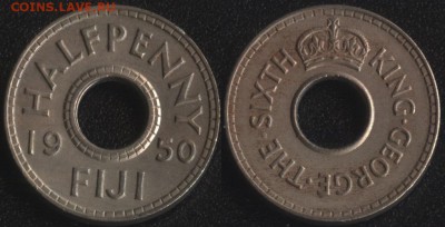 монеты Англии и Британских колоний по ФИКСу - Фиджи 1 пенни 1950