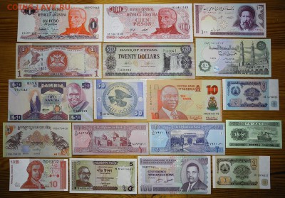 Комплект иностранных банкнот 72 шт. до 04.10.17г. в 22:00мск - 3___С Аргентиной 18