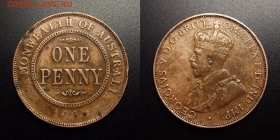 МОНЕТЫ МИРА 10-17 - Австралия – 1 пенни (1923) «Георг V»