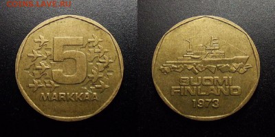 МОНЕТЫ МИРА 10-17 - Финляндия – 5 марок (1973) «Ледокол» (тип №1) №2