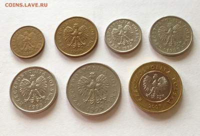 Польша - 7 монет (1995 - 2007г.) , до 15.10.17г. - польша-3