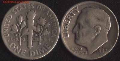 США 1 дайм 1947 до 22:00мск 18.10.17 - США 1 дайм 1947 70