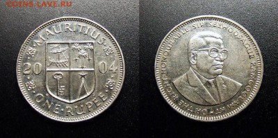 МОНЕТЫ МИРА 10-17 - Маврикий – 1 рупия (2004)