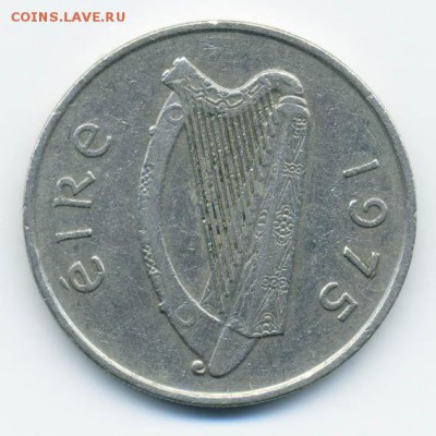Ирландия 10 пенсов 1975 - Ирландия_10пенсов-1975_А
