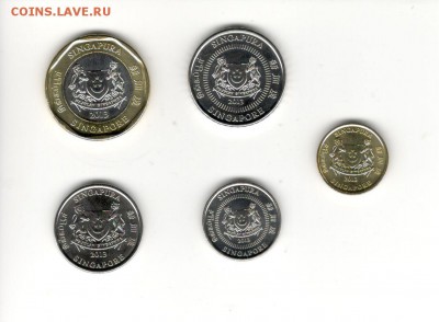 Сингапур. 5 монет (в т.ч. 1 биметал!), 5 номиналов. Фикс! - Сингапур 2