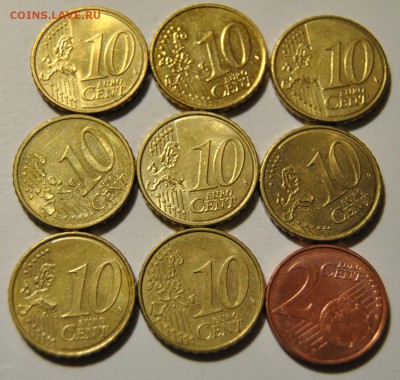 2, 10 евро центов 1999-2012 Кипр, Бельгия, Франция, Греция - DSC_1759.JPG