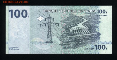 Конго 100 франков 2007 unc до 19.11.17. 22:00 мск - 1