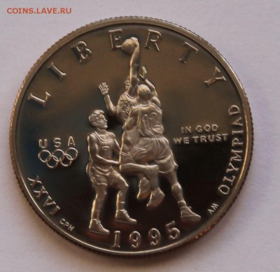США 50 центов 1995 S Олимпиада. Атланта. Баскетбол. - 4