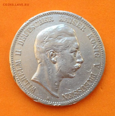 5 марок Пруссия 1902г, до 03.12.17г - image